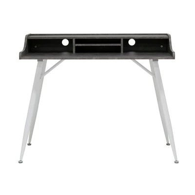 Studio Designs Woodford Modern 45 Inch Wide Wood Home Office Table Desk for Computer or Laptop with Shelf Stand Storage Tray, Marbled Dark Grey 4 Studio Designs Woodford Modern 45 Inch Wide Wood Home Office Table Desk for Computer or Laptop with Shelf Stand Storage Tray, Marbled Dark Grey - Image 2