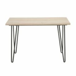 44" Home Retro Writing Desk with Hairpin Legs - OFM Gray/natural
