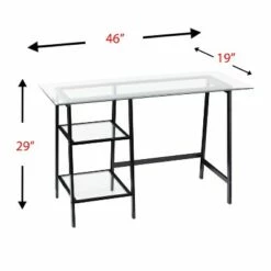 Beecher Metal/Glass Sawhorse/A Frame Writing Desk Black - Aiden Lane 12 Beecher Metal/Glass Sawhorse/A Frame Writing Desk Black - Aiden Lane -Outlet Desks Store unnamed file 12970