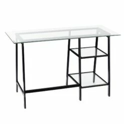 Beecher Metal/Glass Sawhorse/A Frame Writing Desk Black - Aiden Lane 16 Beecher Metal/Glass Sawhorse/A Frame Writing Desk Black - Aiden Lane -Outlet Desks Store unnamed file 12974