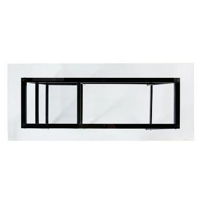 Beecher Metal/Glass Sawhorse/A Frame Writing Desk Black - Aiden Lane 10 Beecher Metal/Glass Sawhorse/A Frame Writing Desk Black - Aiden Lane - Image 8