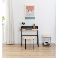 2pc Aero Desk Set Natural - Boraam -Outlet Desks Store unnamed file 13025