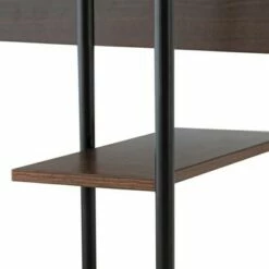 35" Wooden Home Office Computer Desk with Metal Base and Storage Natural/Black - Teamson Home 14 35" Wooden Home Office Computer Desk with Metal Base and Storage Natural/Black - Teamson Home -Outlet Desks Store unnamed file 13068