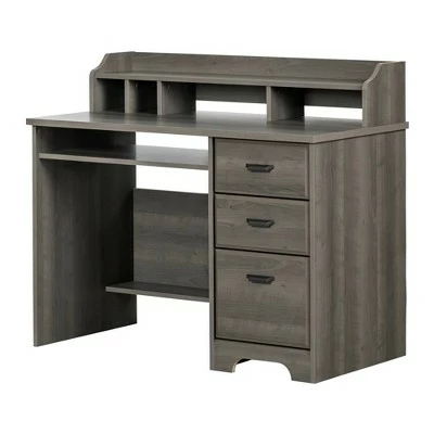 Versa Computer Desk with Hutch - South Shore Gray Maple 14 Versa Computer Desk with Hutch - South Shore Gray Maple - Image 12