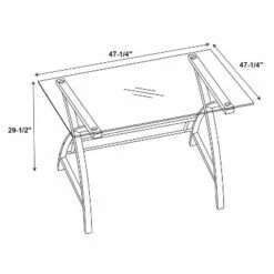 Christopher World Map Metal Computer Desk Silver - Powell Company -Outlet Desks Store unnamed file 13114