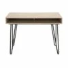 44" Home Retro Writing Desk with Storage and Hairpin Legs - OFM Black/oak -Outlet Desks Store unnamed file 13190