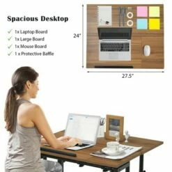 Costway Mobile Stand up Desk Adjustable Computer Desk Tilting Workstation -Outlet Desks Store unnamed file 1323