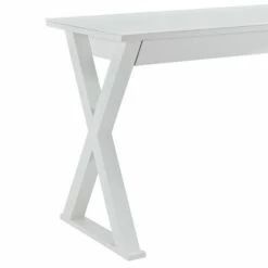 Glass Top Writing Desk with Drawer - Saracina Home White -Outlet Desks Store unnamed file 13239