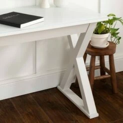 Glass Top Writing Desk with Drawer - Saracina Home White -Outlet Desks Store unnamed file 13241