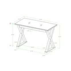 Glass Top Writing Desk with Drawer - Saracina Home White -Outlet Desks Store unnamed file 13245