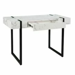 Wennan Modern Faux Marble Desk Black/White - Aiden Lane -Outlet Desks Store unnamed file 13295