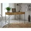 Kathy Ireland Office Ironworks Writing Desk In Vintage Golden Pine - Bush Furniture -Outlet Desks Store unnamed file 13314