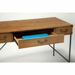 Kathy Ireland Office Ironworks Writing Desk In Vintage Golden Pine - Bush Furniture 9 Kathy Ireland Office Ironworks Writing Desk In Vintage Golden Pine - Bush Furniture -Outlet Desks Store unnamed file 13316