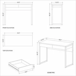 Aurora 2 Drawer Computer Desk in White-Tvilum -Outlet Desks Store unnamed file 13336