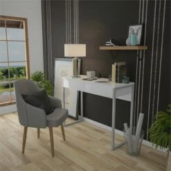 Aurora 2 Drawer Computer Desk in White-Tvilum -Outlet Desks Store unnamed file 13337