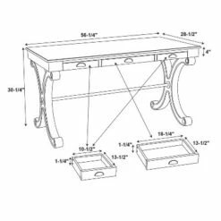 Serenity Desk - Powell Company Gray -Outlet Desks Store unnamed file 13356