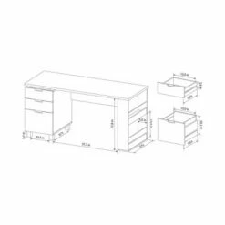 Abella Office Desk Espresso - HOMES: Inside + Out -Outlet Desks Store unnamed file 13377