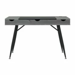 Nook Modern Office, Laptop and Writing Desk with Storage Compartments - Calico Designs Gray Wash