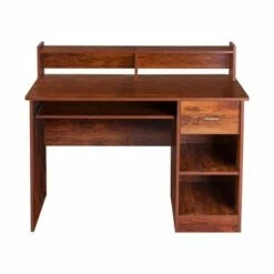 Essential Wood Computer Desk with Hutch - Onespace Light Brown -Outlet Desks Store unnamed file 1339