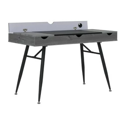 Nook Modern Office, Laptop and Writing Desk with Storage Compartments - Calico Designs Gray Wash 9 Nook Modern Office, Laptop and Writing Desk with Storage Compartments - Calico Designs Gray Wash - Image 7