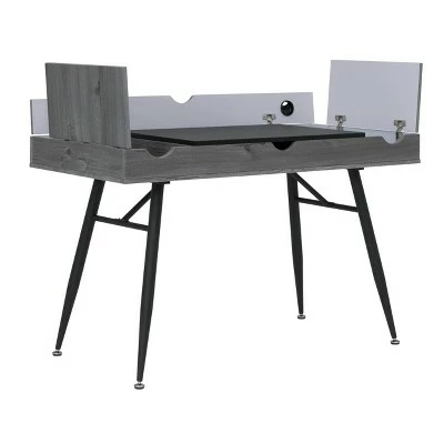 Nook Modern Office, Laptop and Writing Desk with Storage Compartments - Calico Designs Gray Wash 11 Nook Modern Office, Laptop and Writing Desk with Storage Compartments - Calico Designs Gray Wash - Image 9