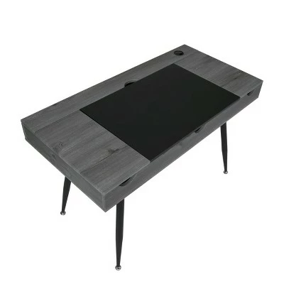 Nook Modern Office, Laptop and Writing Desk with Storage Compartments - Calico Designs Gray Wash 12 Nook Modern Office, Laptop and Writing Desk with Storage Compartments - Calico Designs Gray Wash - Image 10