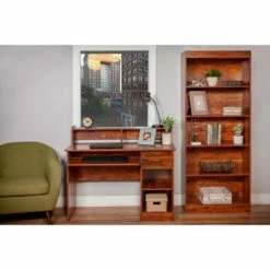 Essential Wood Computer Desk with Hutch - Onespace Light Brown -Outlet Desks Store unnamed file 1343