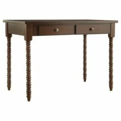 Elliott Wood Writing Desk with Drawers - Inspire Q Espresso -Outlet Desks Store unnamed file 13460