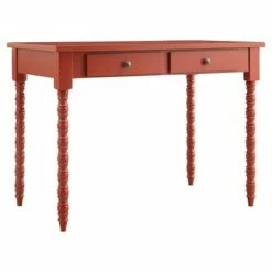 Elliott Wood Writing Desk with Drawers - Inspire Q Espresso -Outlet Desks Store unnamed file 13462