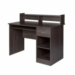 Essential Wood Computer Desk with Hutch - Onespace Light Brown -Outlet Desks Store unnamed file 1349