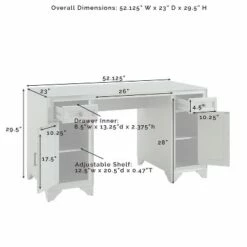 Tara Desk - Crosley White -Outlet Desks Store unnamed file 13533