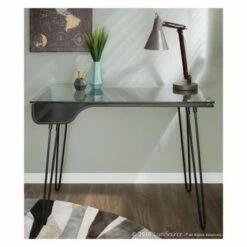 Avery Mid-Century Modern Desk - Lumisource Walnut -Outlet Desks Store unnamed file 13547