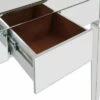Glenrose Glam Mirrored Writing Desk Matte Silver - Aiden Lane -Outlet Desks Store unnamed file 13550