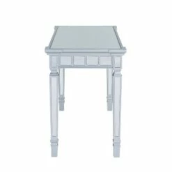 Glenrose Glam Mirrored Writing Desk Matte Silver - Aiden Lane -Outlet Desks Store unnamed file 13554