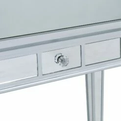 Glenrose Glam Mirrored Writing Desk Matte Silver - Aiden Lane -Outlet Desks Store unnamed file 13556