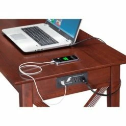 Writing Desk Modern Feel USB Charger Walnut - Atlantic Furniture -Outlet Desks Store unnamed file 13592