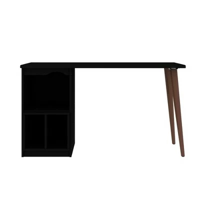 53.54" Hampton Home Office Desk - Manhattan Comfort Black 12 53.54" Hampton Home Office Desk - Manhattan Comfort Black - Image 10
