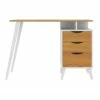 Wooden Office Computer Desk with Angled Legs and Attached File Cabinet White/Brown - The Urban Port -Outlet Desks Store unnamed file 13652