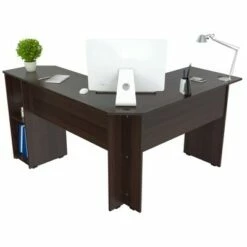 L Shaped Writing Desk Espresso - Inval -Outlet Desks Store unnamed file 13738