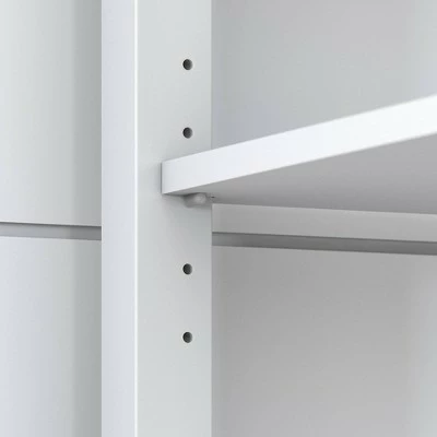 60W Mayfield L Shaped Computer Desk with Storage Shiplap Gray/Pure White - Bush Furniture 5 60W Mayfield L Shaped Computer Desk with Storage Shiplap Gray/Pure White - Bush Furniture - Image 3