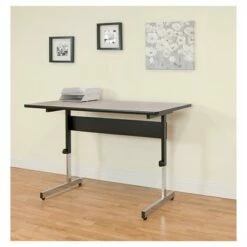 47.5" Canvas & Color Adjustable All Purpose Desk Black/Gray - Calico Designs -Outlet Desks Store unnamed file 13780