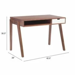 Mid-Century Modern Desk - Walnut - ZM Home -Outlet Desks Store unnamed file 13789
