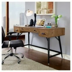 Writing Desk Toasted Walnut - Modway -Outlet Desks Store unnamed file 13813