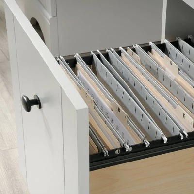 Computer Desk with Cherry Accent Top Soft White - Sauder 5 Computer Desk with Cherry Accent Top Soft White - Sauder - Image 3