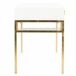 Neria Lacquer Writing Desk White/Gold - Safavieh 12 Neria Lacquer Writing Desk White/Gold - Safavieh -Outlet Desks Store unnamed file 13851