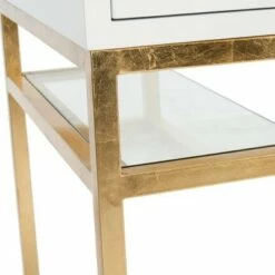 Neria Lacquer Writing Desk White/Gold - Safavieh 16 Neria Lacquer Writing Desk White/Gold - Safavieh -Outlet Desks Store unnamed file 13855