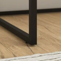 60W Anthropology Glass Top L Shaped Desk with Shelf Rustic Brown Embossed - Bush Furniture -Outlet Desks Store unnamed file 13860