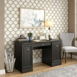 Bradley Double Pedestal Desk - Room & Joy White