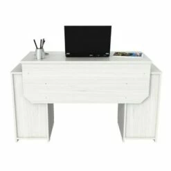 50.79" Computer Desk Washed Oak - Inval -Outlet Desks Store unnamed file 13895
