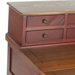 Abigail 7 Drawer Fold Down Desk - Cherry/Honey Oak - Safavieh -Outlet Desks Store unnamed file 13898